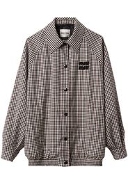 Miu Miu gingham-check blouson jacket - Nero