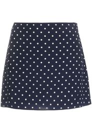 Miu Miu polka-dot silk miniskirt - Blu