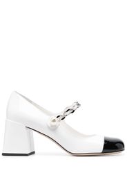 Miu Miu 65mm leather Mary Jane pumps - Bianco