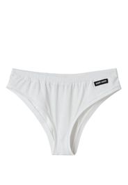 Miu Miu logo-patch cotton briefs - Bianco