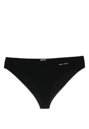 Miu Miu logo-intarsia cashmere-blend briefs - Nero