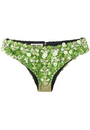 Miu Miu Slip con ricamo - Verde