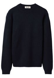 Miu Miu plain knit cashmere jumper - Blu