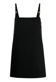 Miu Miu logo-plaque wool minidress - Nero