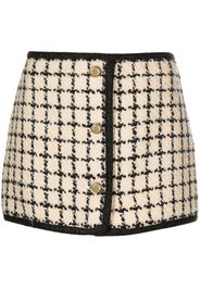 Miu Miu check-pattern tweed miniskirt - Bianco