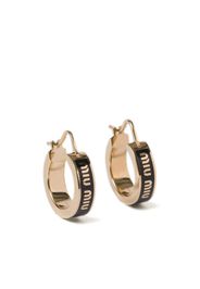 Miu Miu enamel hoop earrings - Oro