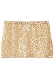 Miu Miu beaded silk miniskirt - Oro