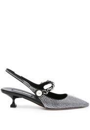 Miu Miu rhinestone-embellished pointed-toe pumps - Nero