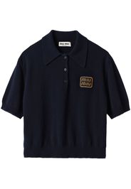 Miu Miu cashmere polo shirt - Blu