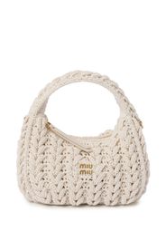 Miu Miu Borsa tote Wander all'uncinetto - Toni neutri