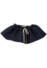 Miu Miu logo-appliqué wool miniskirt - Blu