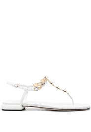 Miu Miu Sandali con strass - Bianco