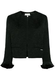 Miu Miu Giacca corta a fiori - Nero