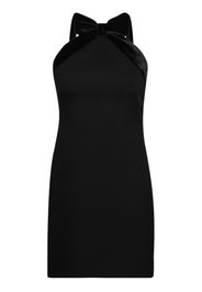 Miu Miu velvet-bow low-back minidress - Nero
