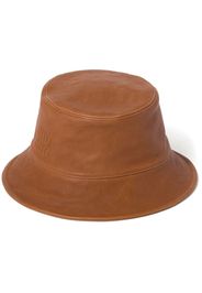 Miu Miu Cappello bucket in pelle - Marrone