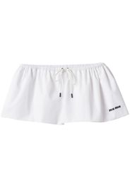 Miu Miu flared poplin miniskirt - Bianco