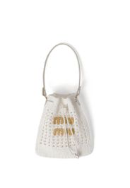 Miu Miu woven raffia mini bag - Bianco