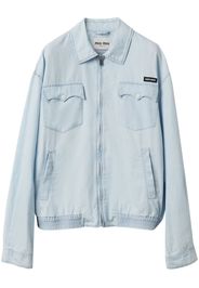 Miu Miu Chambray blouson jacket - Blu