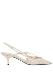Miu Miu buckled patent slingback pumps - Toni neutri