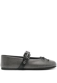 Miu Miu stud-embellished ballerina shoes - Nero