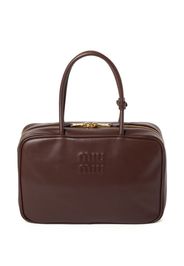 Miu Miu Beau logo-debossed leather bag - Marrone
