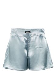 Miu Miu Shorts con applicazione logo - Blu