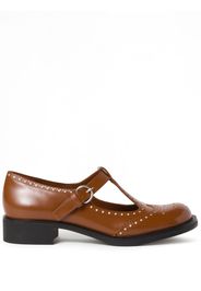 Miu Miu Brogues con cinturino a T - Marrone