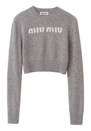 Miu Miu Maglione con logo - F0031 GREY