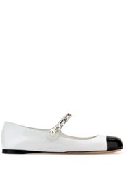 Miu Miu patent leather ballerinas - Bianco