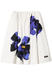Miu Miu Gonna midi con stampa - Bianco