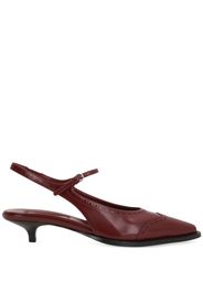 Miu Miu 35mm slingback brogue pumps - Rosso