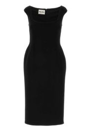 Miu Miu virgin wool midi dress - Nero