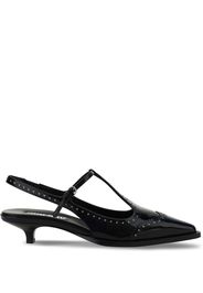Miu Miu leather brogue pumps - Nero