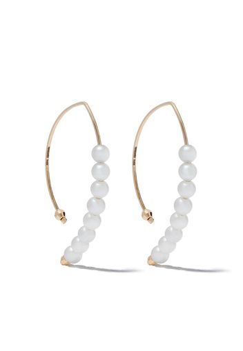 14kt yellow gold marquis pearl earrings