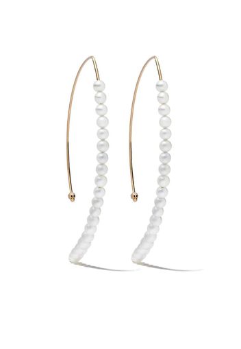 14kt yellow gold marquis pearl earrings