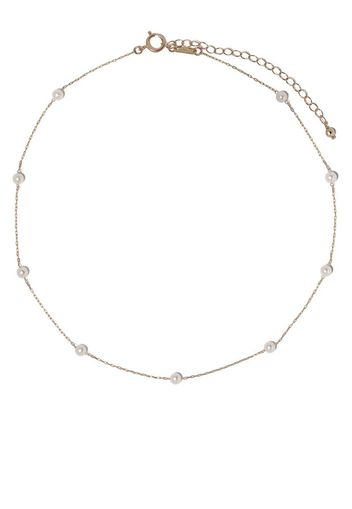 14kt yellow gold Akoya pearl short necklace