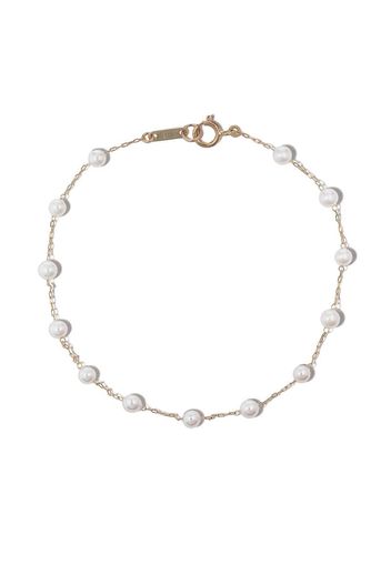 14kt yellow gold Akoya pearl chain bracelet