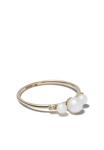 Cultured Pearl and Diamond Ring