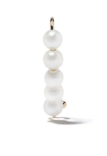 14kt yellow gold 5 pearls single earring