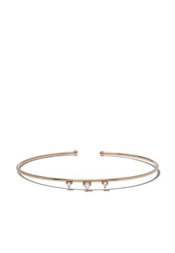 14kt yellow gold three diamond bracelet