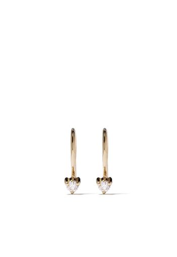 14kt gold diamond drop earrings