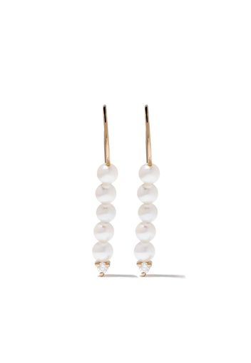 14kt gold Sea of Beauty diamond akoya pearls earrings