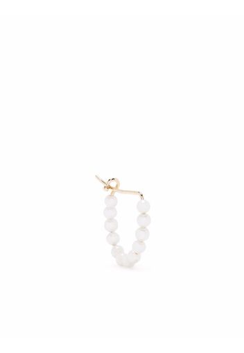 Mizuki 14kt yellow gold baby pearl hoop earrings - Oro