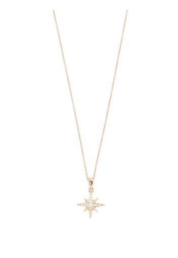 Mizuki Collana con pendente a forma di stella in oro 14kt con diamanti