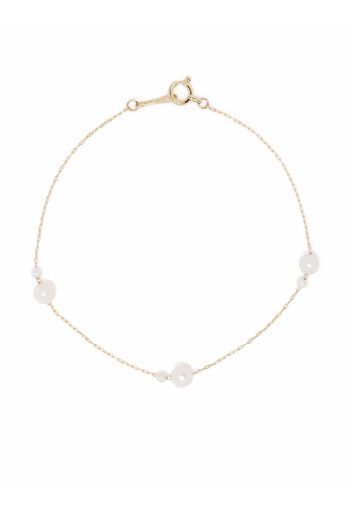 Mizuki 14kt yellow gold Kissing double floating pearl bracelet - Oro