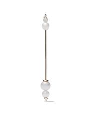 14kt gold Sea of Beauty Kanzashi pearl diamond long single earring