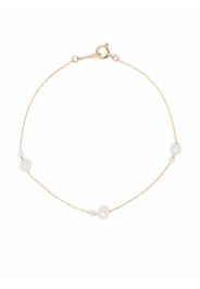 Mizuki 14kt yellow gold Kissing double floating pearl bracelet - Oro