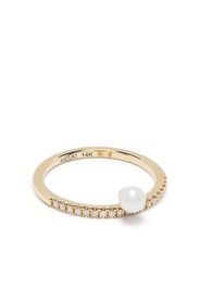 Mizuki 14kt yellow gold Sea of Beauty diamond and pearl band ring - Oro