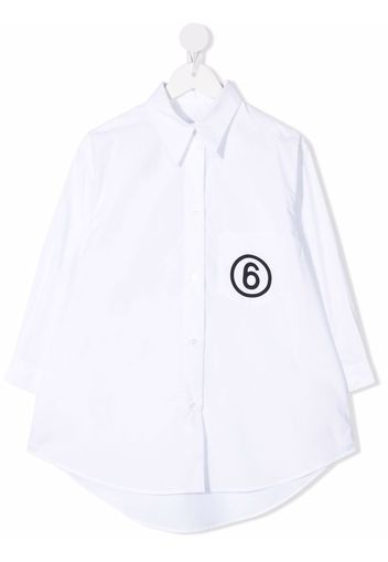 MM6 KIDS logo-print shirt - Bianco