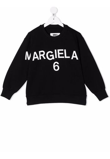 MM6 MAISON MARGIELA KIDS logo print sweatshirt - Nero